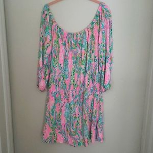 Lilly Pulitzer Off the shoulder rompers size XL
